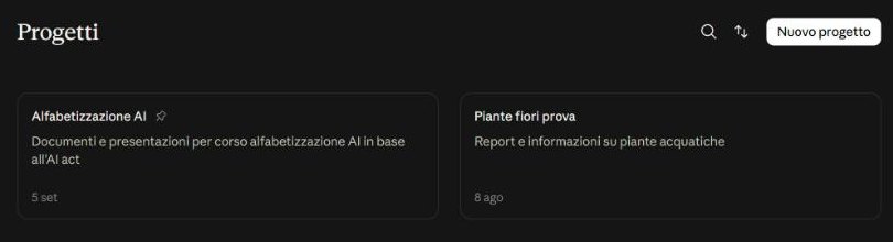 The Projects page.