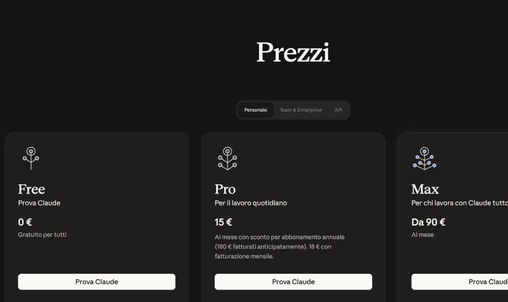 The Pricing page of claude.com.