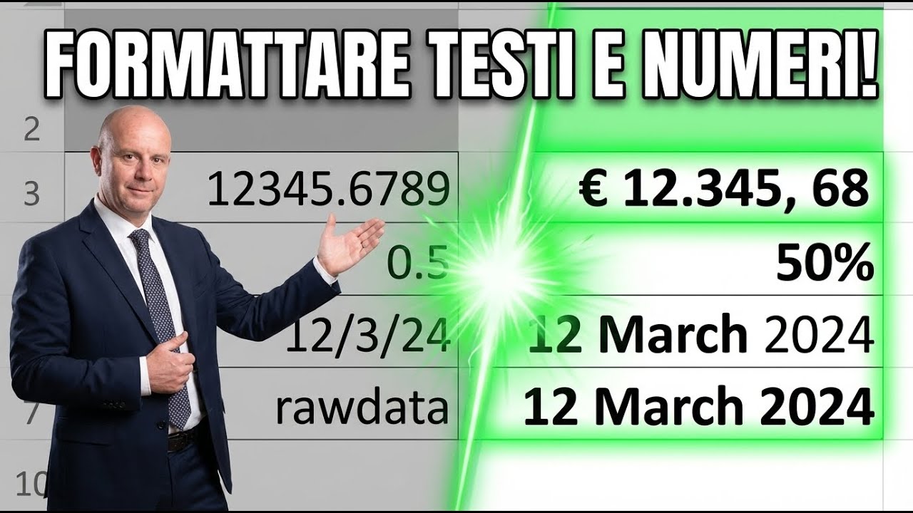 Excel: inserimento e formattazione di testi e numeri