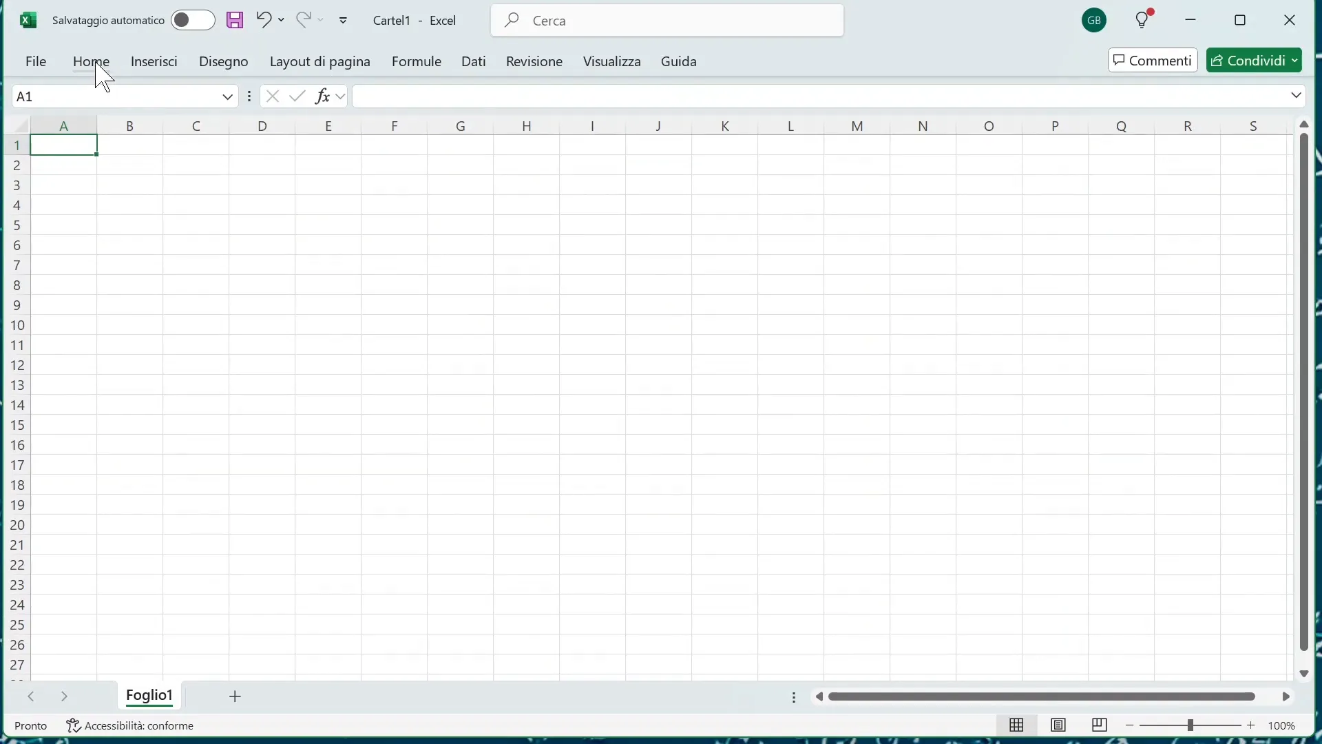 Pulsante per comprimere la barra multifunzione in Excel