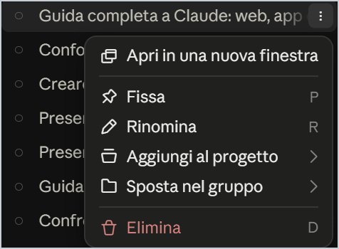 The chat menu: Pin, Rename, Add to project, Move, Delete.